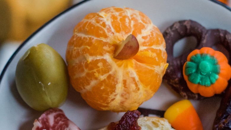 mandarin pumpkin, olive, candy