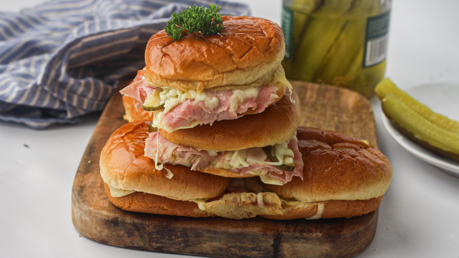 Ham And Cheese Sliders Aren't Complete Without A Pickle Brine