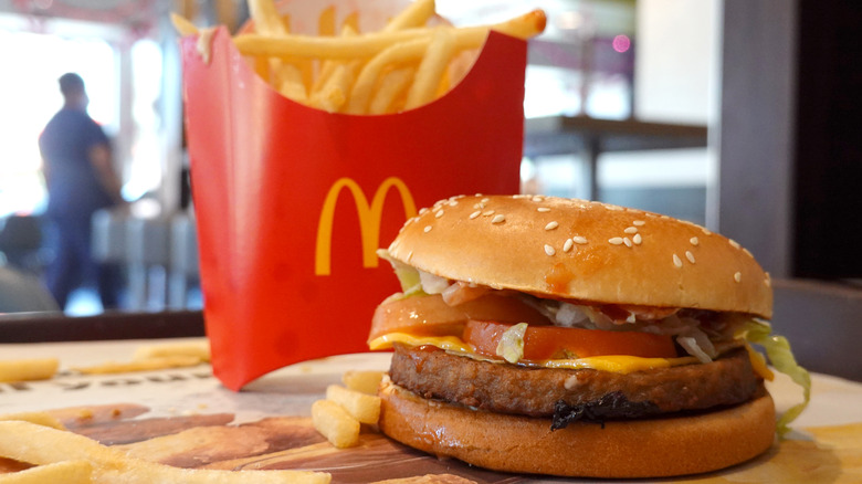 McDonald's McPlant sandwich with French fries
