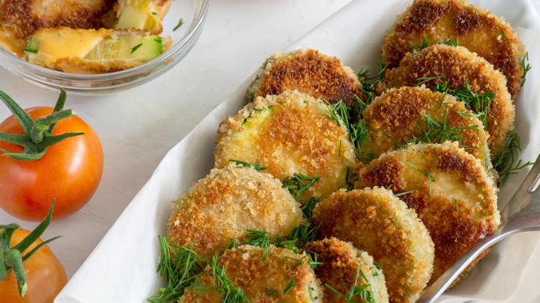 plate of fried squash