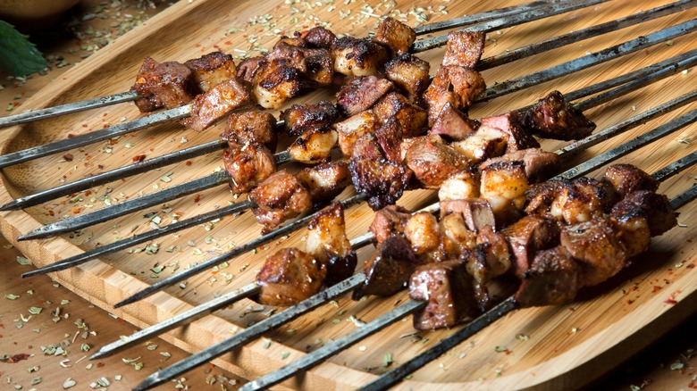 chicken liver kebabs