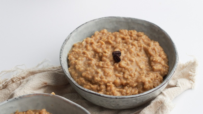 Bowl of coffee oatmeal