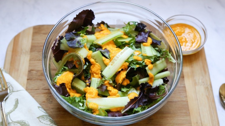 Miso Ginger Salad in a bowl 