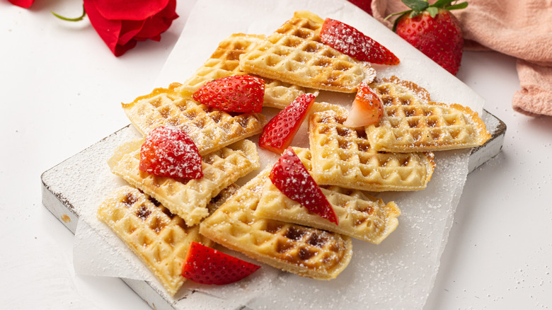 waffles on plate 