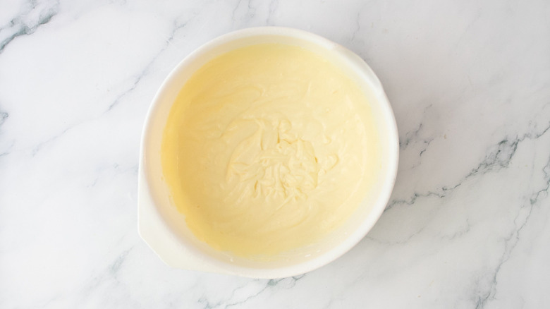 Pudding in bowl