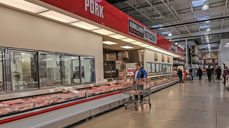 Costco shopper eyeing meat