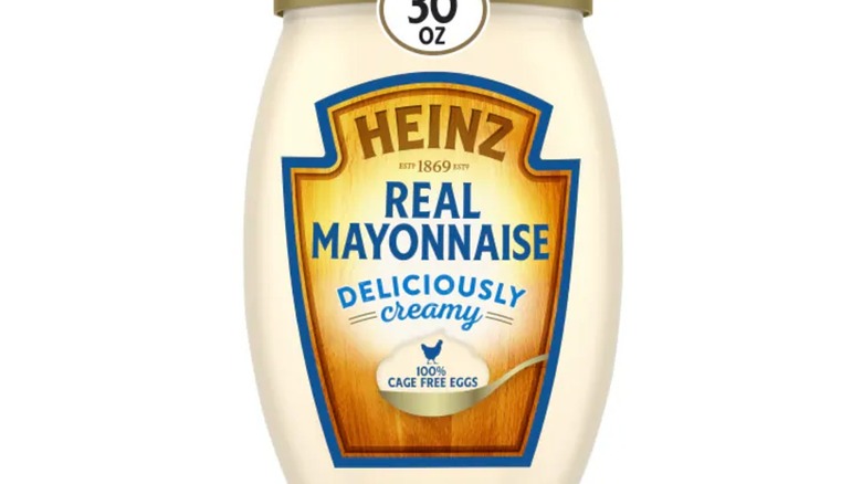 A bottle of Heinz Mayonnaise