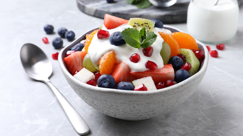 Fruit and yogurt