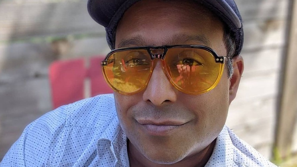 Chef Ali Khan wearing sunglasses 