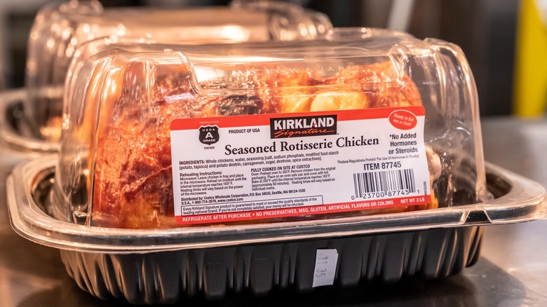 Costco rotisserie chicken in package