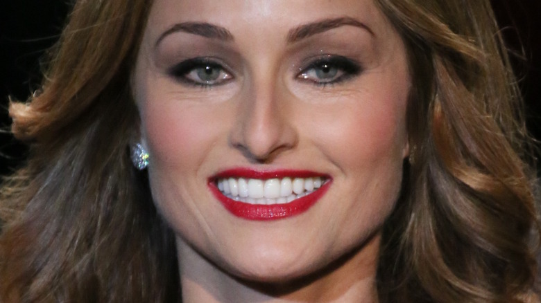 Giada De Laurentiis wearing red lipstick