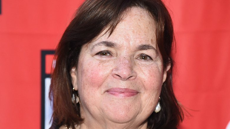 Closeup of Ina Garten wearing earrings