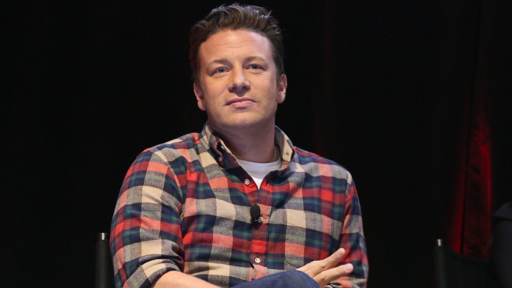 Jamie Oliver speaks at an event