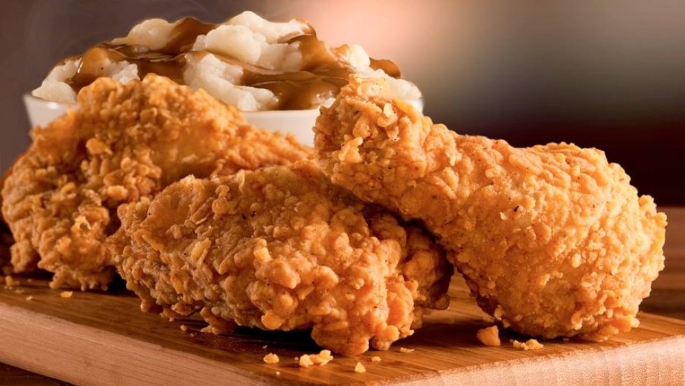 KFC fried chicken with mashed potatoes