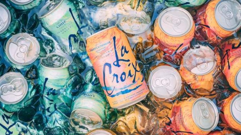 cans of LaCroix in cooler