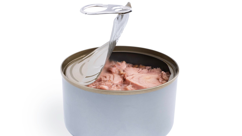 opened canned tuna