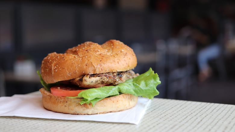 Chick-fil-A Grilled Chicken Sandwich with lettuce on toasted bun