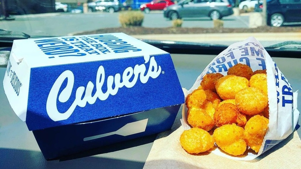 Culver's food in branded packaging