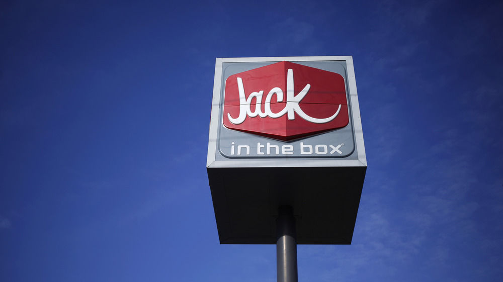 Jack in the box sign against the sky