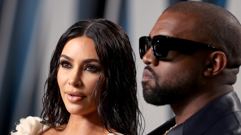 Kim Kardashian and Kanye West at a Vanity Fair event