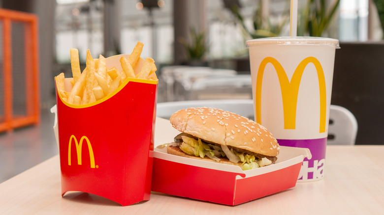 Closeup of McDonald's meal