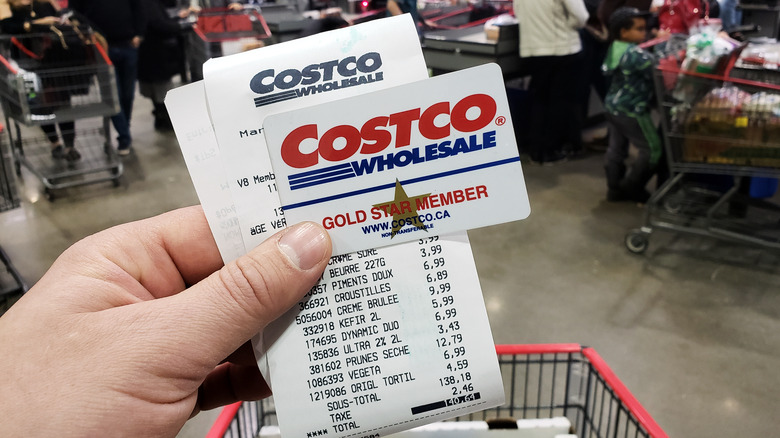 Costco member card and receipt