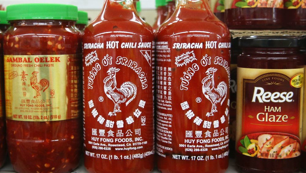 Sriracha on grocery store shelves