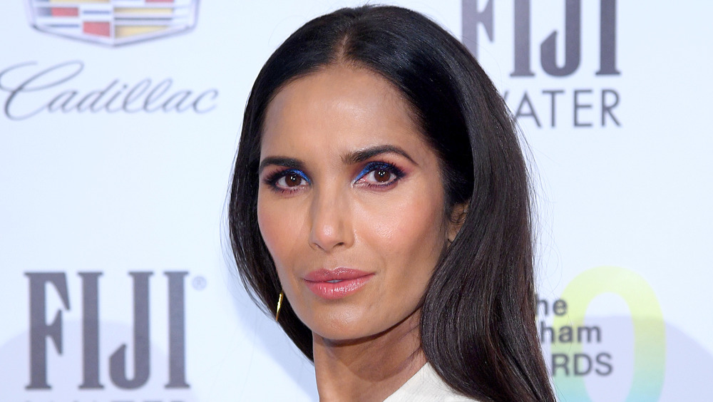 Padma Lakshmi posing on the red carpet