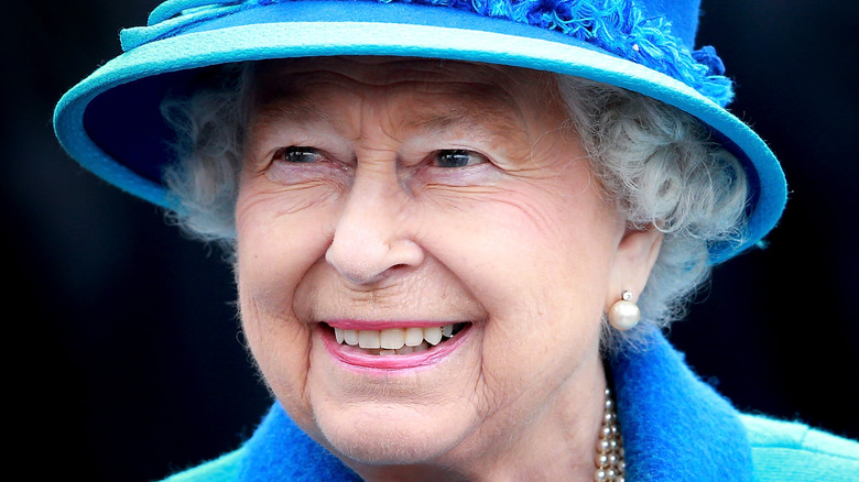 Queen Elizabeth II smiling