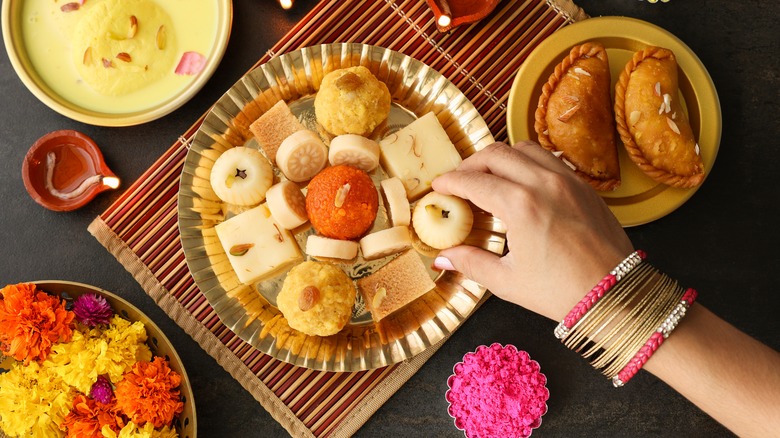 Diwali sweets on plate