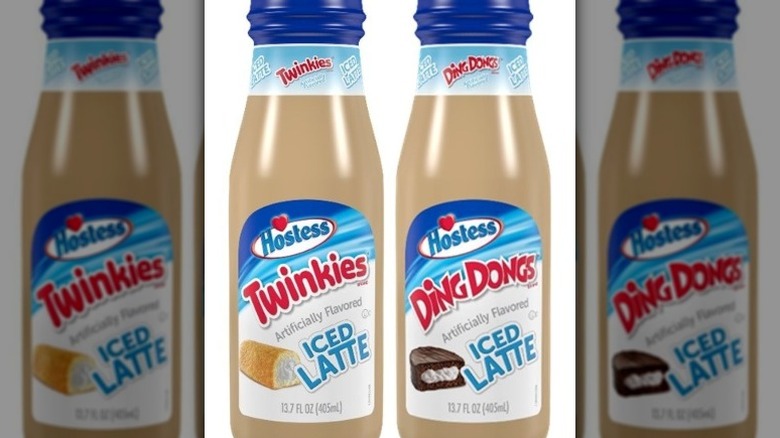 Bottles of Hostess flavored iced lattes