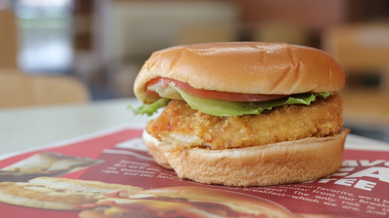 Hot honey spicy chicken sandwich