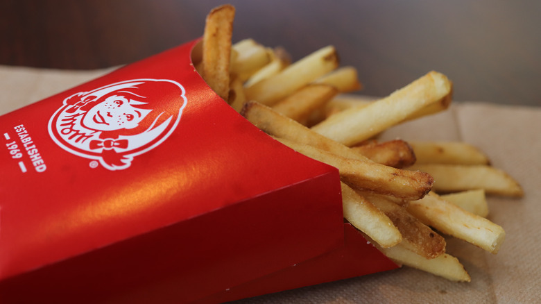 Wendy's french fries on napkin