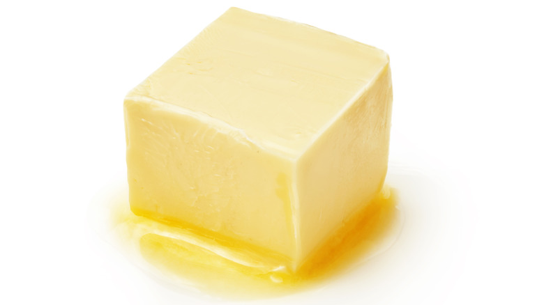 Melting cube of butter