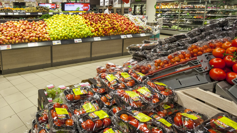 Produce section of a supermarket