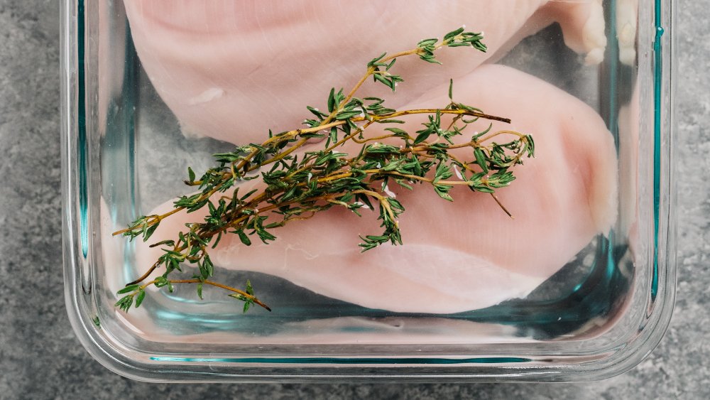 thawing chicken breasts in brine