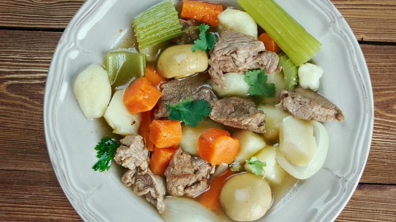 Irish skirts and kidneys stew