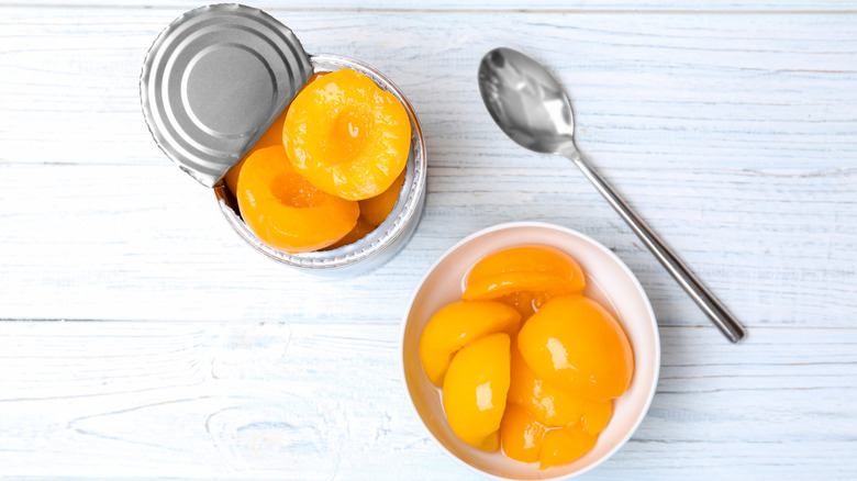 Canned peaches