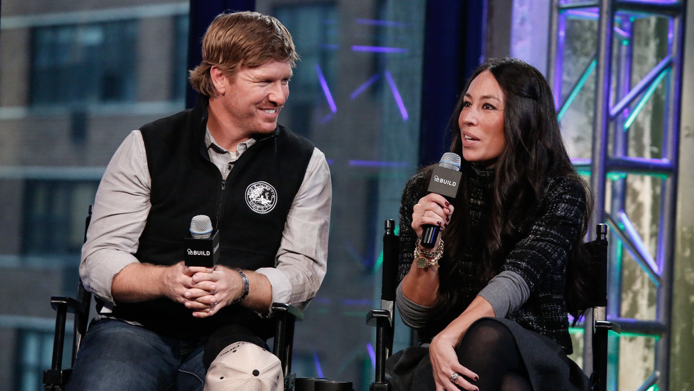 Chip and Joanna Gaines giving interview