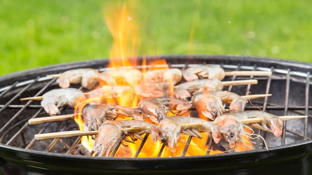 shrimp on the barbie grill bbq barbecue skewers