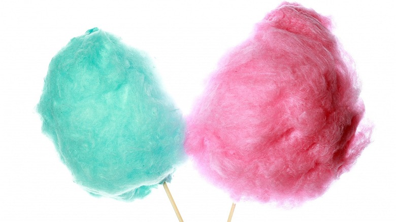 Blue and pink cotton candy