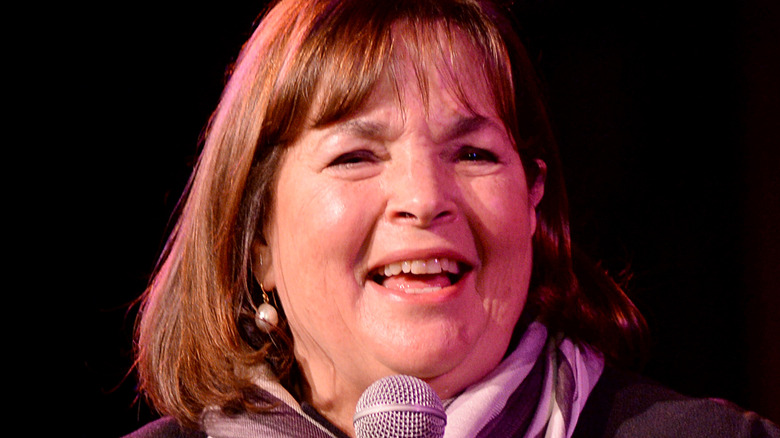 Ina Garten speaking into microphone