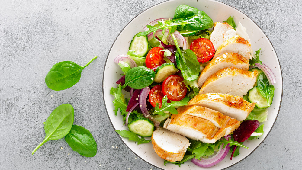 Salad with chicken
