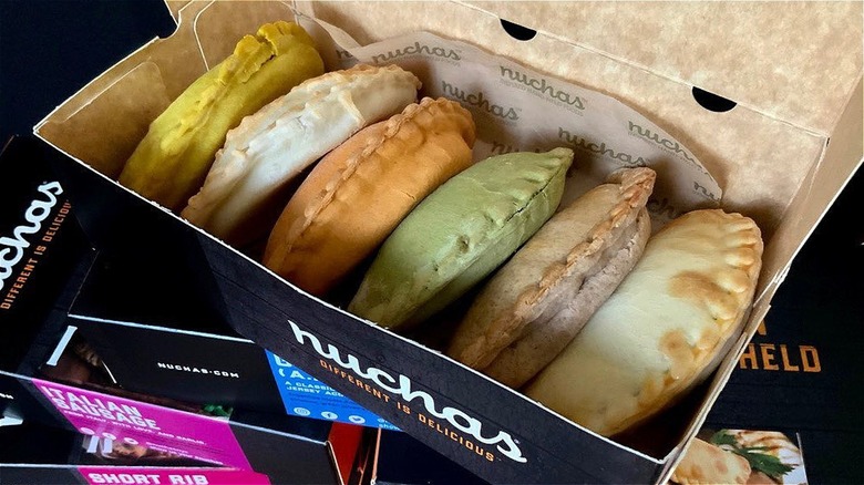 Nuchas empanadas in a box