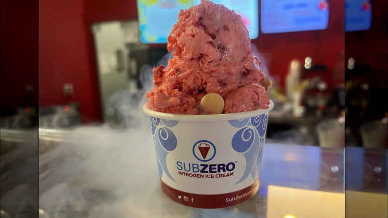 Pink ice cream