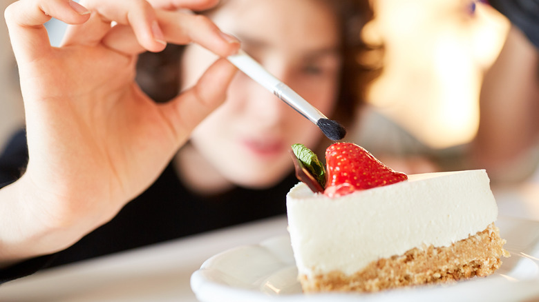 A food stylist at work