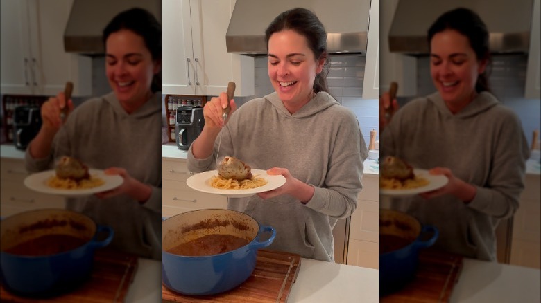 Katie Lee Biegel serving CIncinnati Chili
