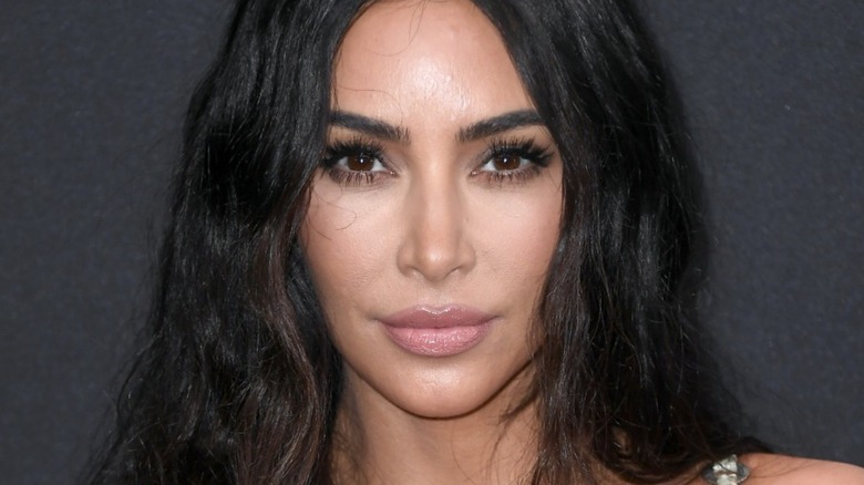 Kim Kardashian staring