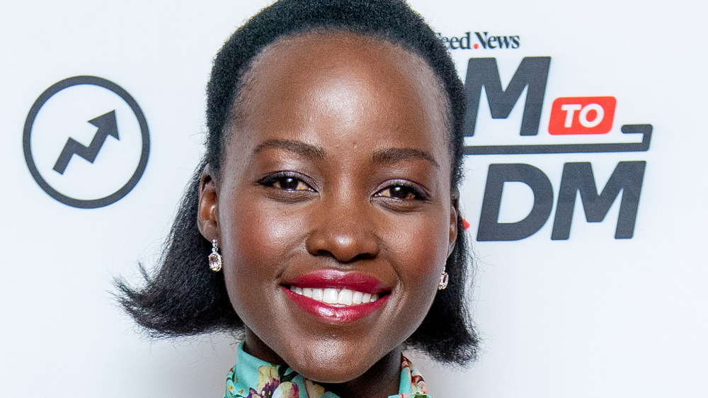 Lupita Nyong'o in red lipstick