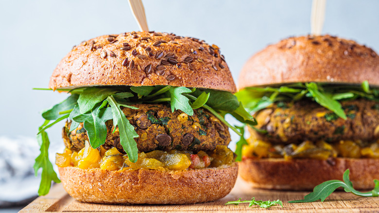 Meat-free vegan burgers